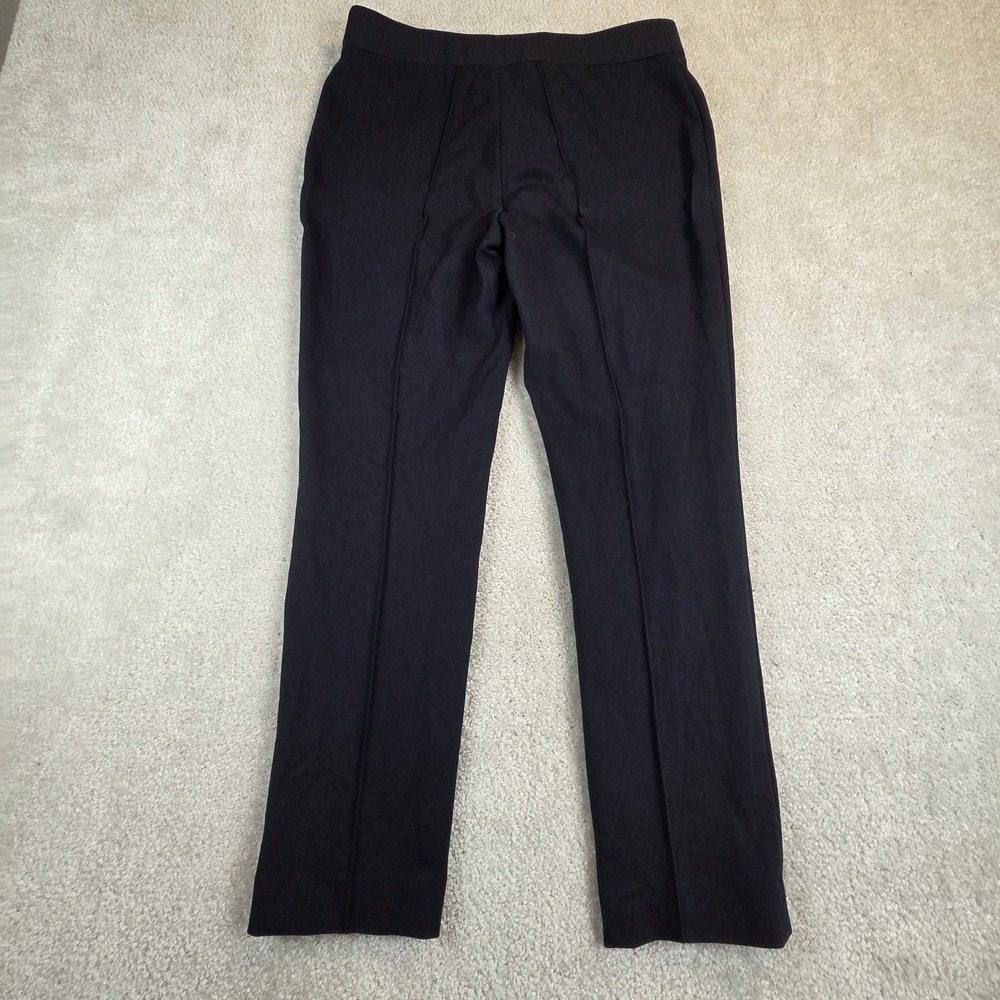 Akris‎ Punto Pintuck Skinny Crop Trouser Womens 8 Blue Ankle Stretch Minimalist - Picture 2 of 8